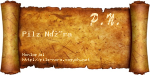 Pilz Nóra névjegykártya